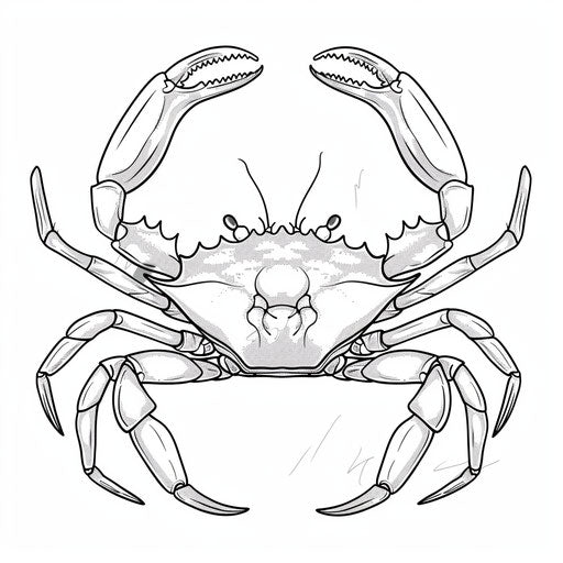 Crab ready for coloring