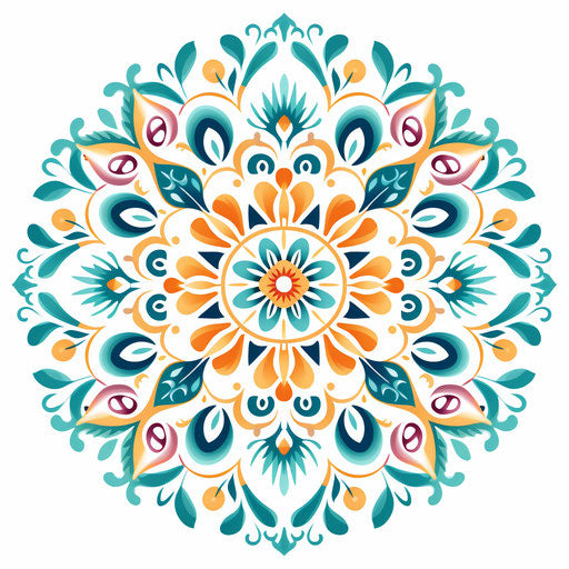 Elegant modern mandala pattern on white background