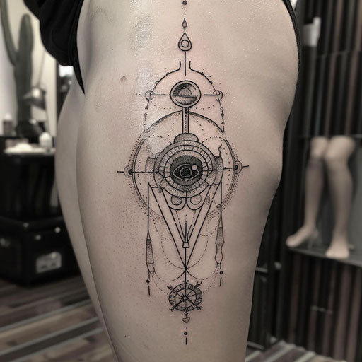 Tattoo symbols with futuristic designs