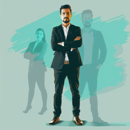 Career clipart in photo realistic style on flat random background, vibrant tones and enhanced clarity