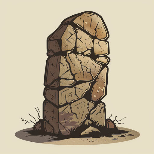 Enigmatic sketch of an ancient rune stone