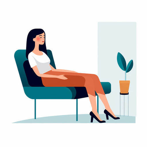 Minimalist patient clipart on white background