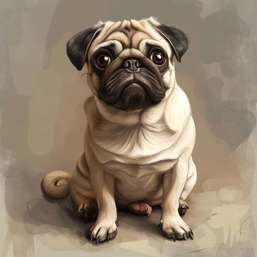 Pug dog says his name