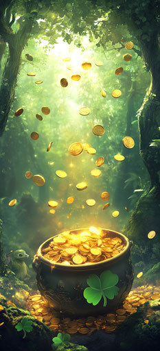 Magical treasures under the green trees