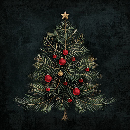 Merry Christmas clipart rendered in a realistic style