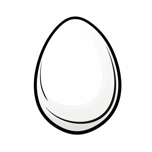 Minimalist egg illustration on white background