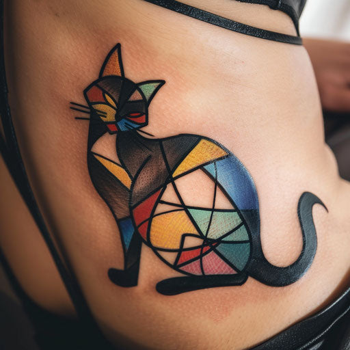 Black Cat Tattoo Vector Art