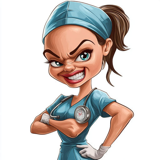 Ultimate Nurse Caricature Clipart Resource for Creatives