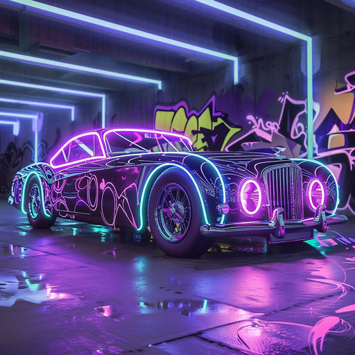 Cyberpunk 1954 Bentley R Type Continental with Neon
