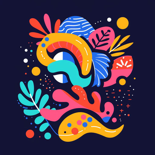 Creative and playful logo design with bright colors and fun shapes