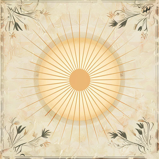 Sunlight on flat beige background with rustic patterns