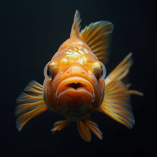 A fish expressing human emotions