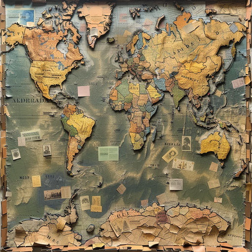 Global impact of financial decisions on maps