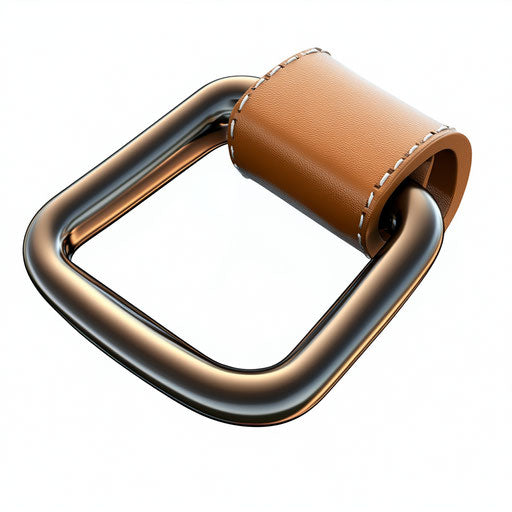 3D Buckle on flat white background, isolated clipart