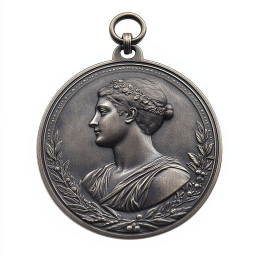 3D medal on flat white background