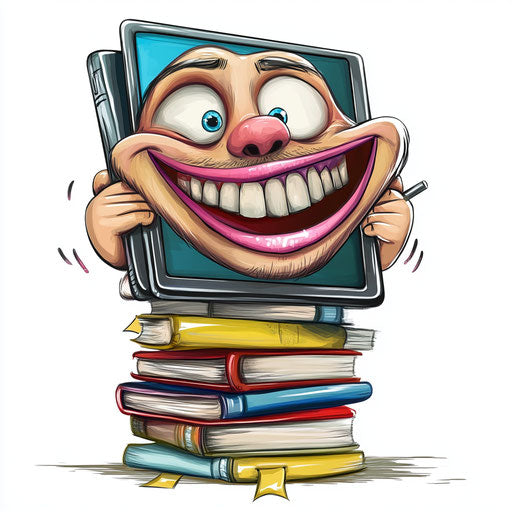 Versatile Tablet Caricature Clipart for All Occasions