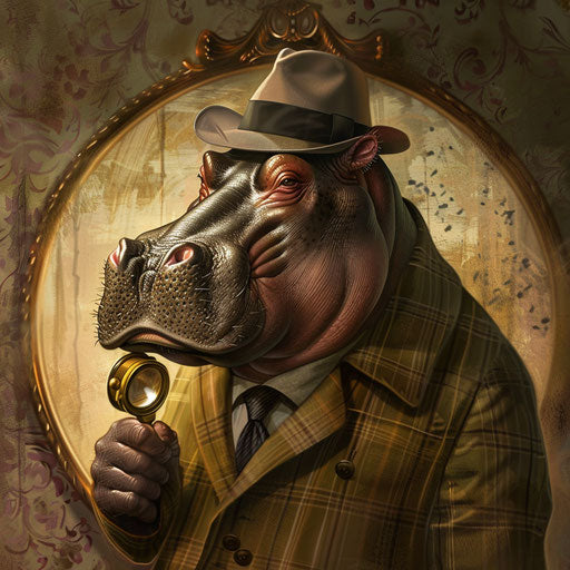 Hippo detective solving mysteries