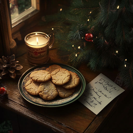 Christmas Eve with cookies and a note for Santa
