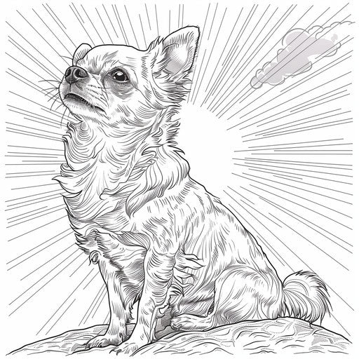 Chihuahua basking in a sunbeam