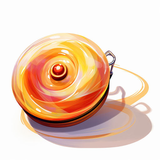 Yoyo clipart in the style of Impressionistic Art, on a white background