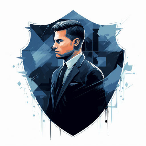 Chiaroscuro style security clipart on white background