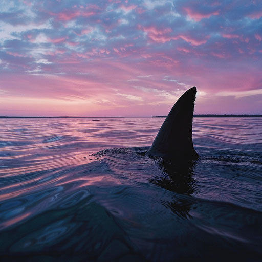 Shark fin at dusk