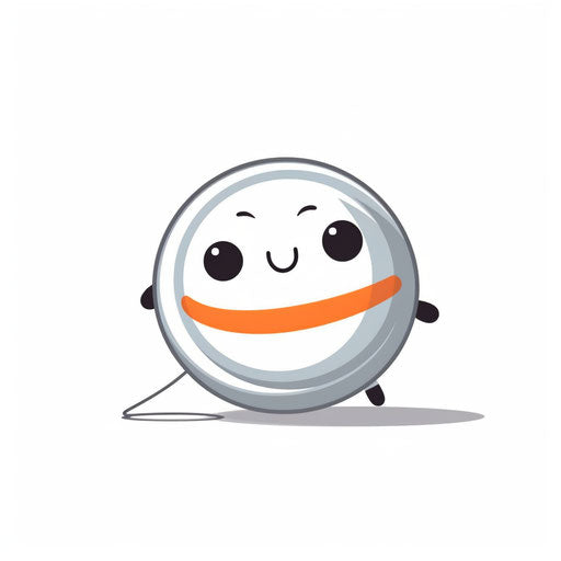 Minimalist yoyo clipart on white background
