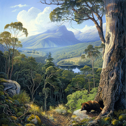 The Tasmanian devil in its natural habitat