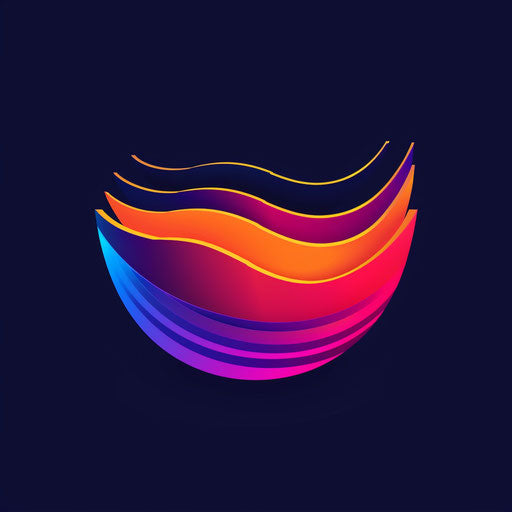 Modern restaurant logo with gradient background and vibrant colors