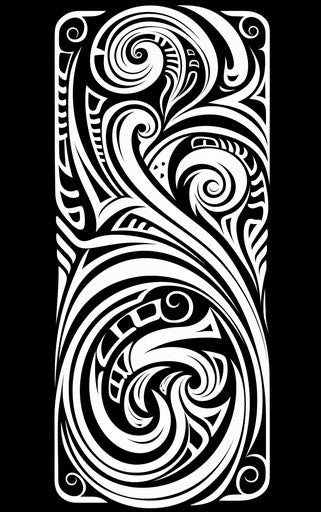 Stock illustration tribal tattoo design, intertwined pattern 5:8