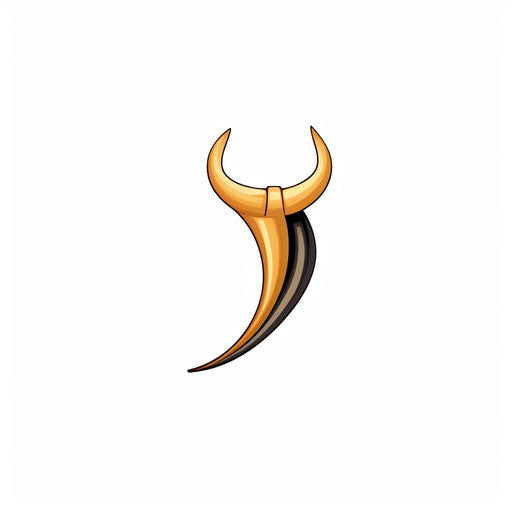 Horn illustration in Minimalist style, on a white background