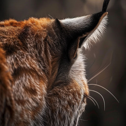 Close-up of a lynx's ear tufts