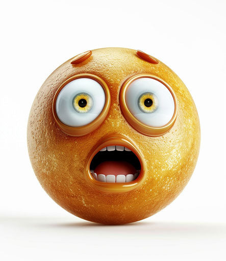 Shocked emoji with wide open eyes and mouth