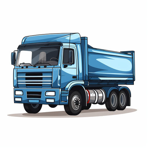 Truck clipart in Minimalist style, on white background