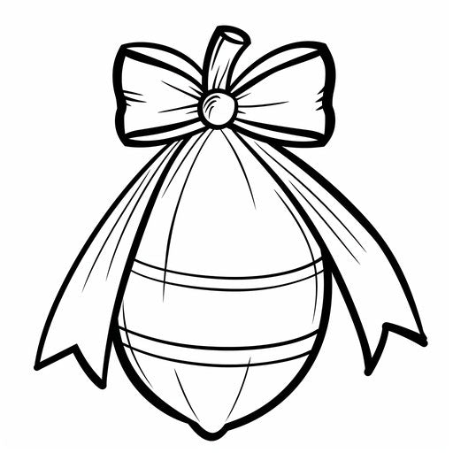 Corn-shaped candy decorated with a bow