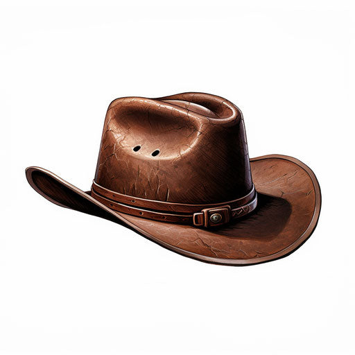 Cowboy hat clipart in Chiaroscuro Art style