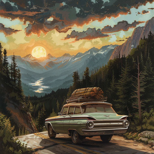 Mountain break at sunrise