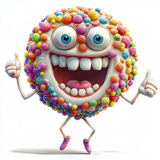 Humorous Sugar Caricature Clipart for Editorial Content