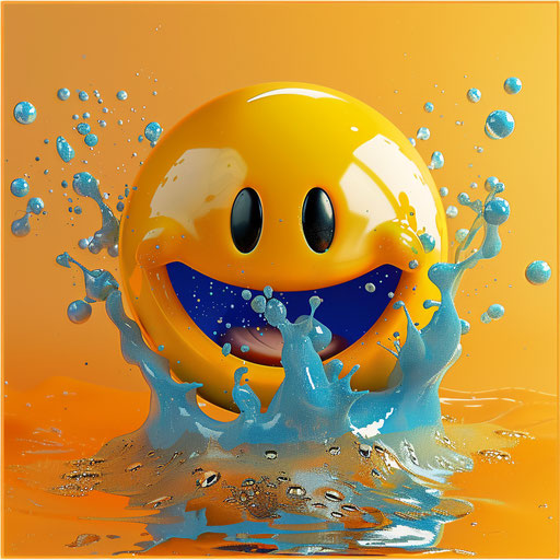 Smiling emoticon in a frame, old memecore style