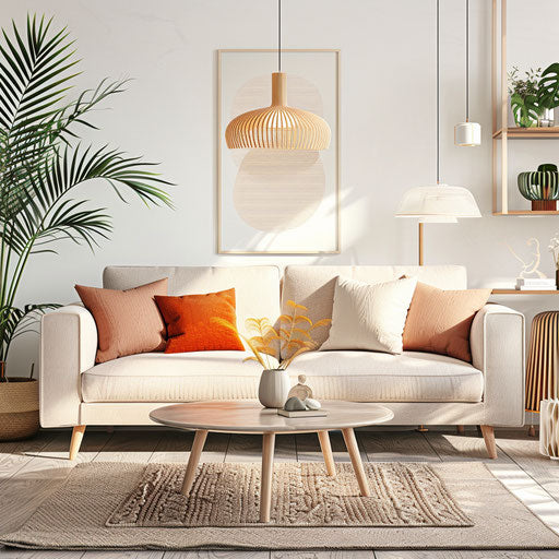 Living room clipart with flat random background
