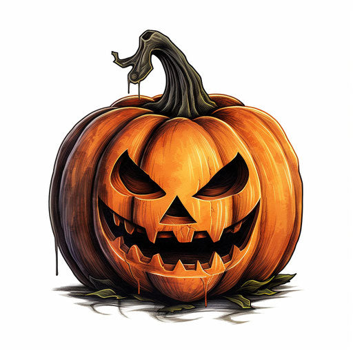 Jack o lantern clipart in Chiaroscuro Art style