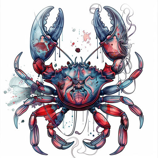 Surrealistic Cancer sign tattoo design