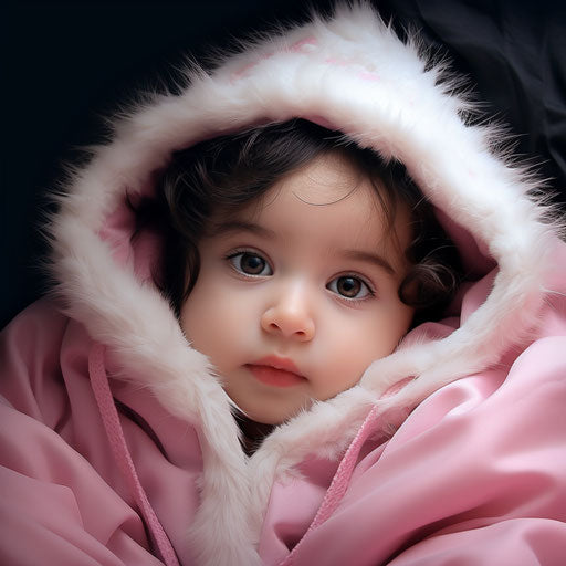 Cute toddler with funny kids' photo, cartoonish designs