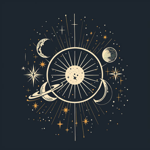 Mystical and celestial logo for astrology service