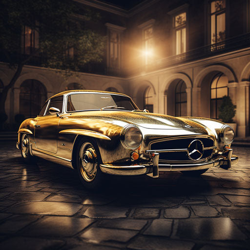 Classic Gold Mercedes Benz