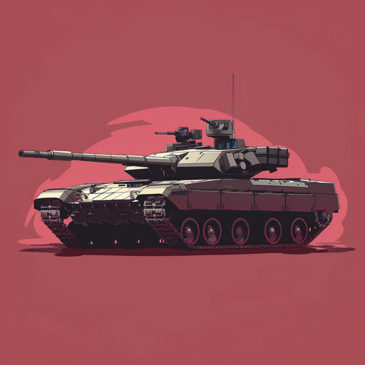 Flat maroon background with tank clipart