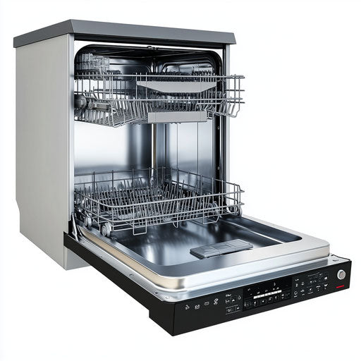 Realistic clipart of an isolated dishwasher
