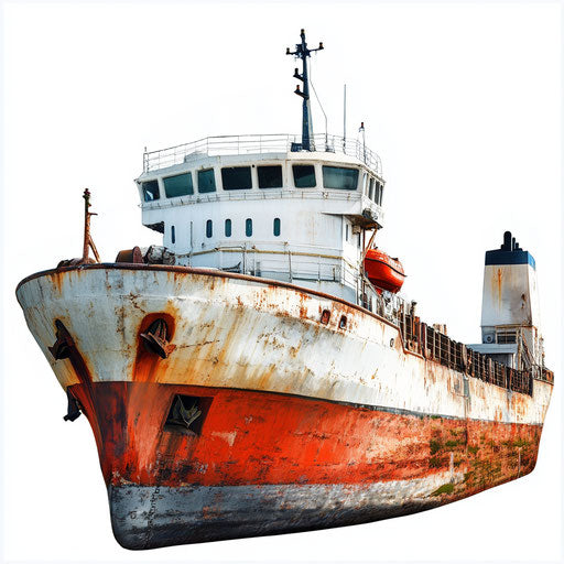 Realistic clipart of a cargo ship