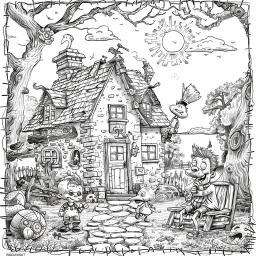 Create with Family Coloring Page - Art & Craft