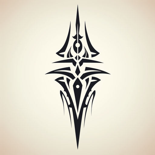 Tribal tribal tattoo template design, primitive simplicity style